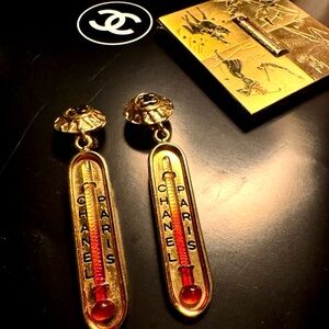 CHANEL Thermometer Earrings